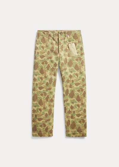 Pantalones Chinos Ralph Lauren Hombre Verde Oliva / Camuflados - Cotton - CQRLB2879